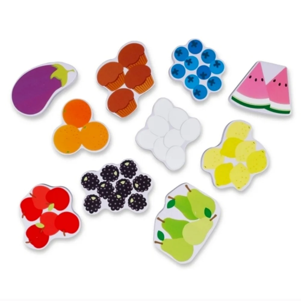 NEW Melissa & Doug Blue's Clues & You Fridge Food 10 Piece Wooden Chunky Puzzle